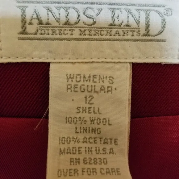 Land's End 100% Wool Blazer size 12