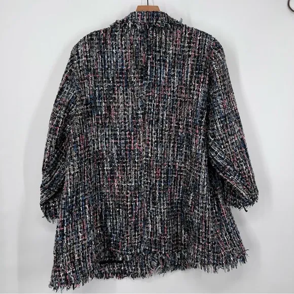 Lane Bryant NEW Colorful Multi Boucle Tweed Blazer Jacket