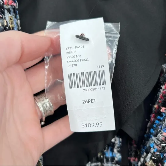 Lane Bryant NEW Colorful Multi Boucle Tweed Blazer Jacket