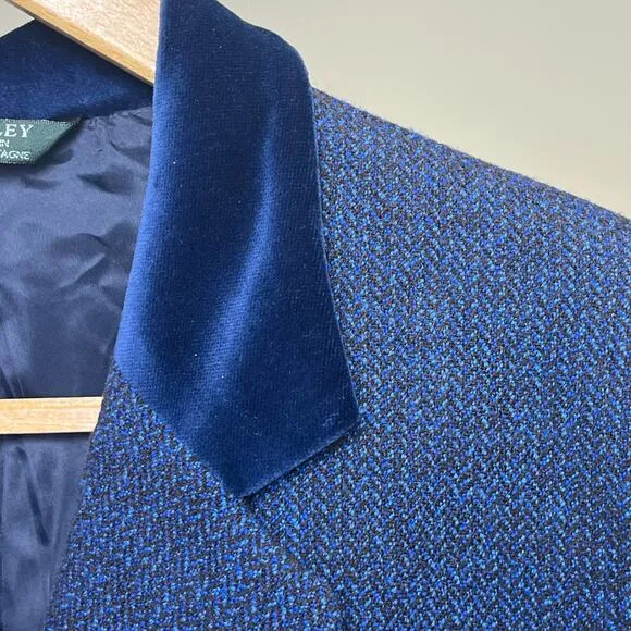 Laura Ashley Wool Blend Tweed Blazer Riding Jacket 12