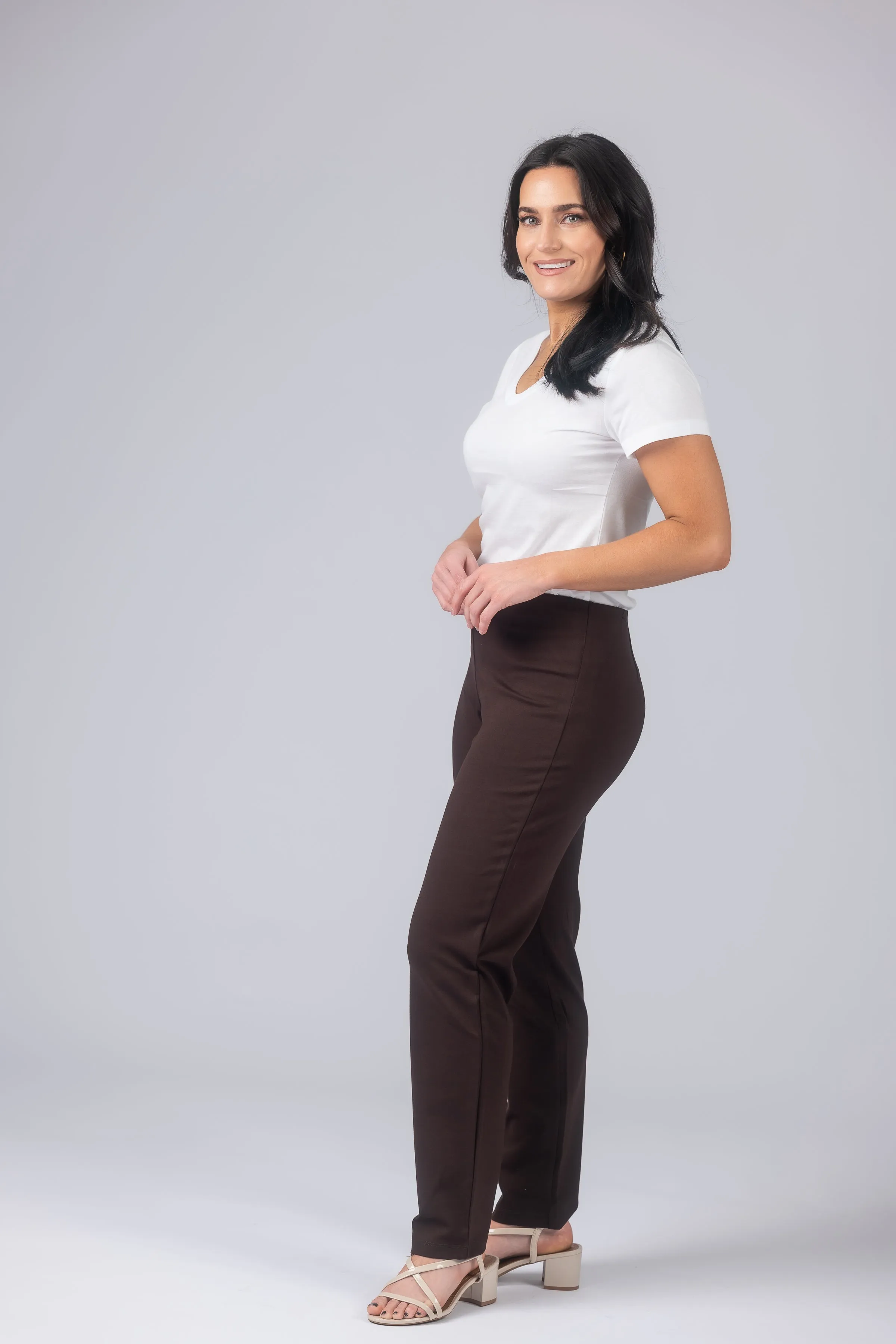 Laura Double Knit Straight Leg Pant