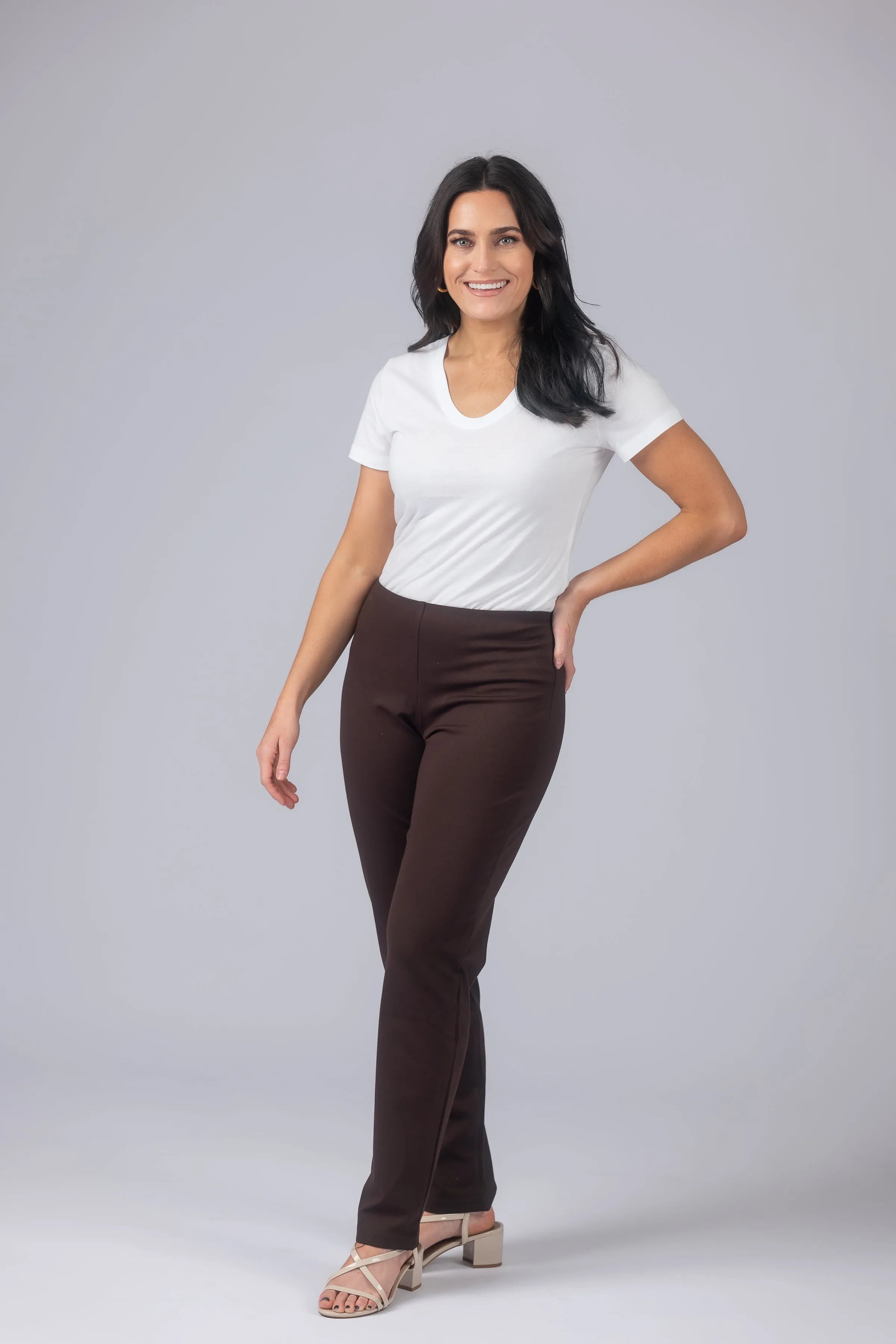 Laura Double Knit Straight Leg Pant