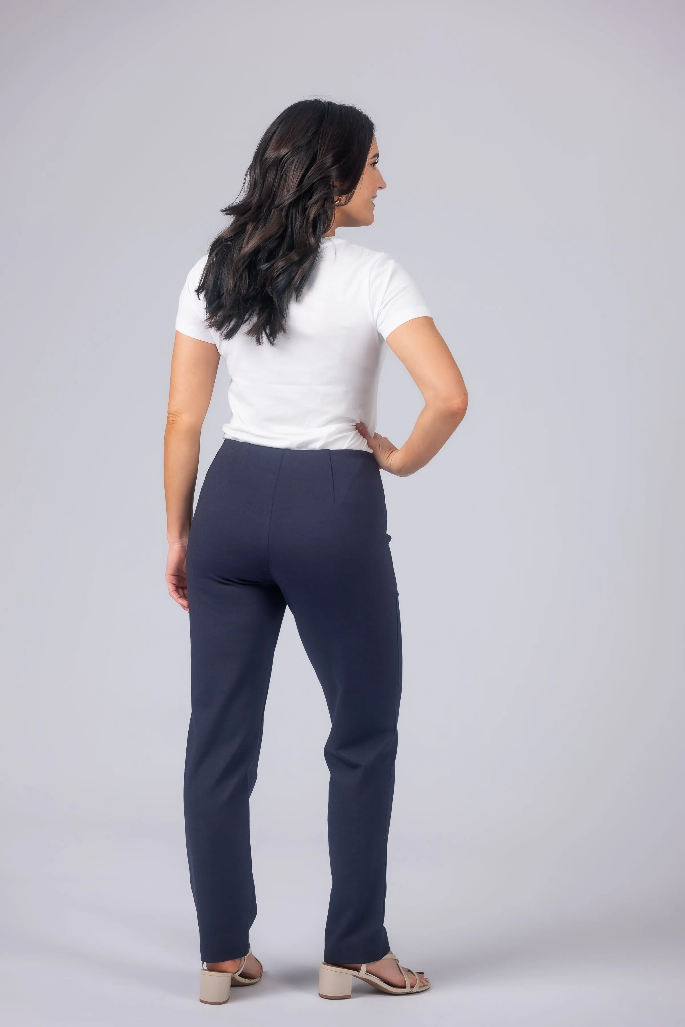 Laura Double Knit Straight Leg Pant