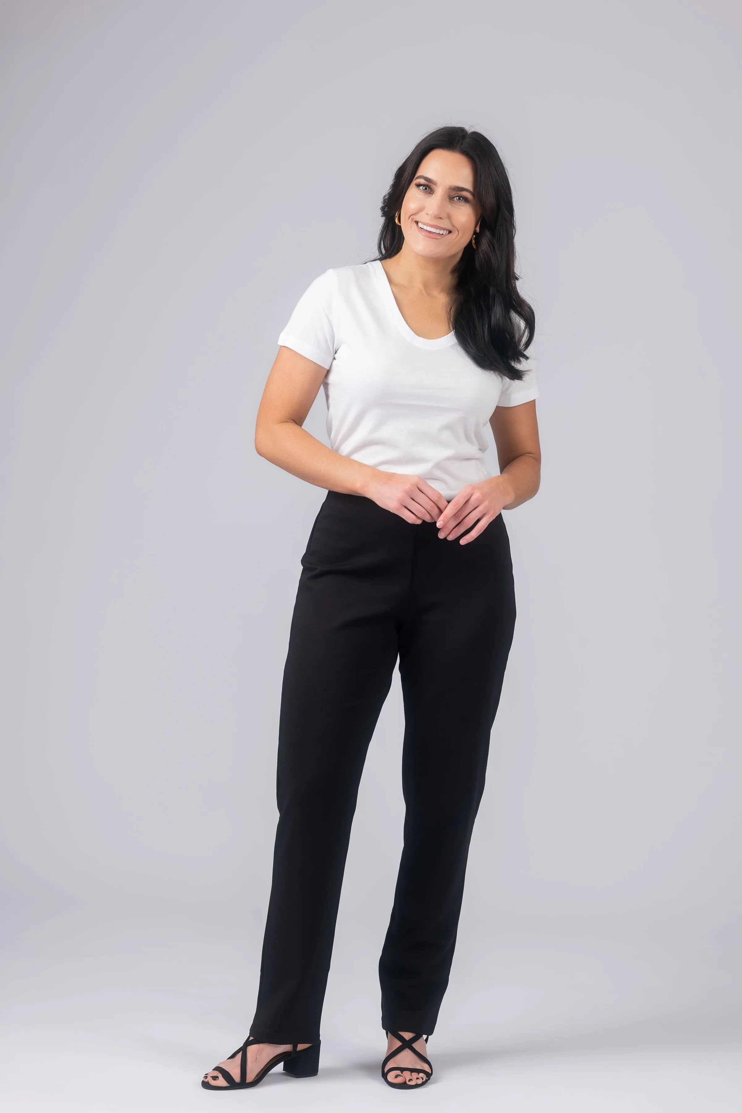 Laura Double Knit Straight Leg Pant