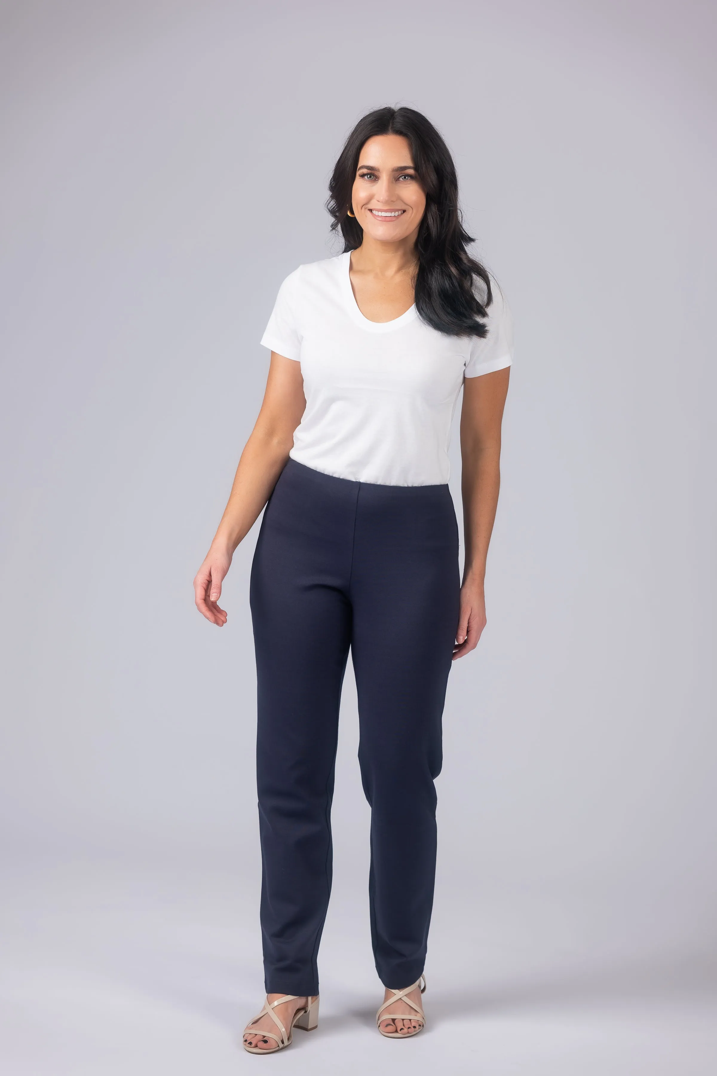 Laura Double Knit Straight Leg Pant