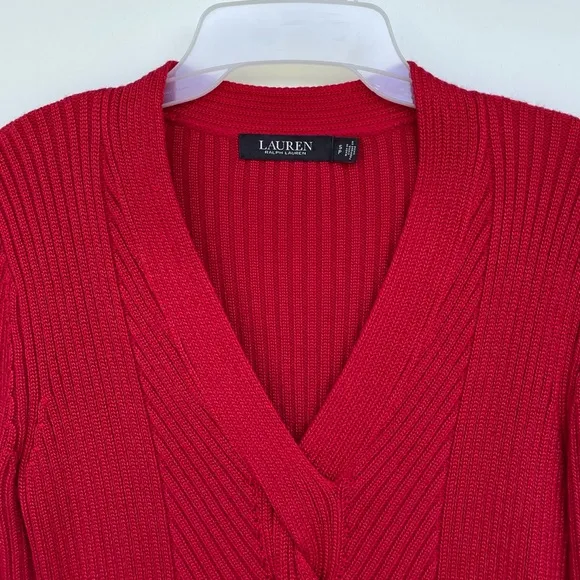 Lauren Ralph Lauren Black Label Sweater Cable Knit Long Sleeves Stretch …