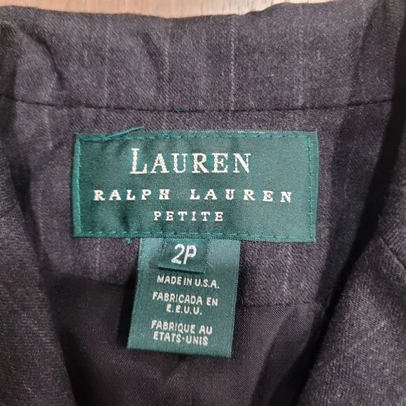 Lauren Ralph Lauren Santa Fe Gray Wool Blazer NWT