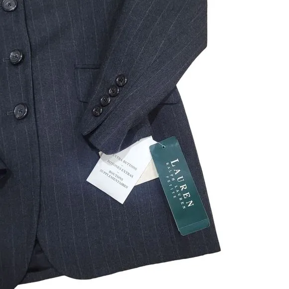 Lauren Ralph Lauren Santa Fe Gray Wool Blazer NWT