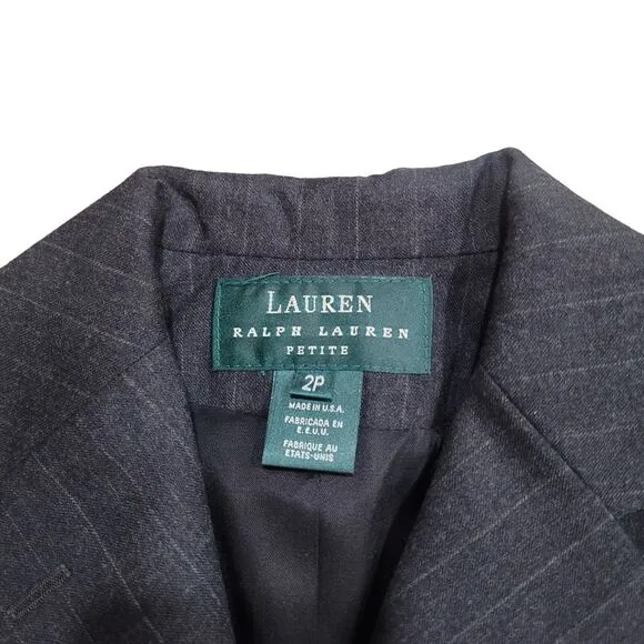 Lauren Ralph Lauren Santa Fe Gray Wool Blazer NWT
