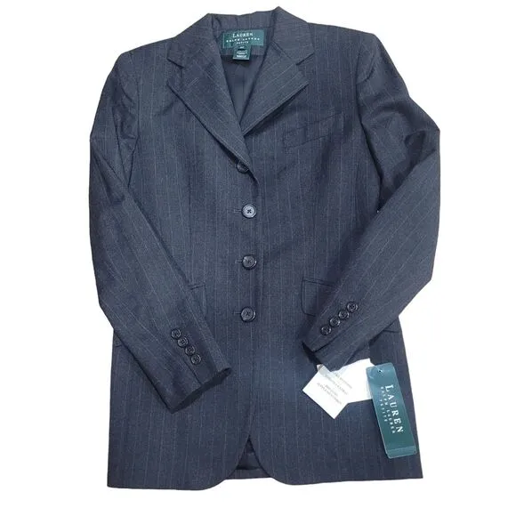 Lauren Ralph Lauren Santa Fe Gray Wool Blazer NWT