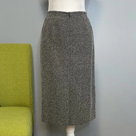 Le Suit Black White Tweed Blazer Skirt Suit Matching Set 8
