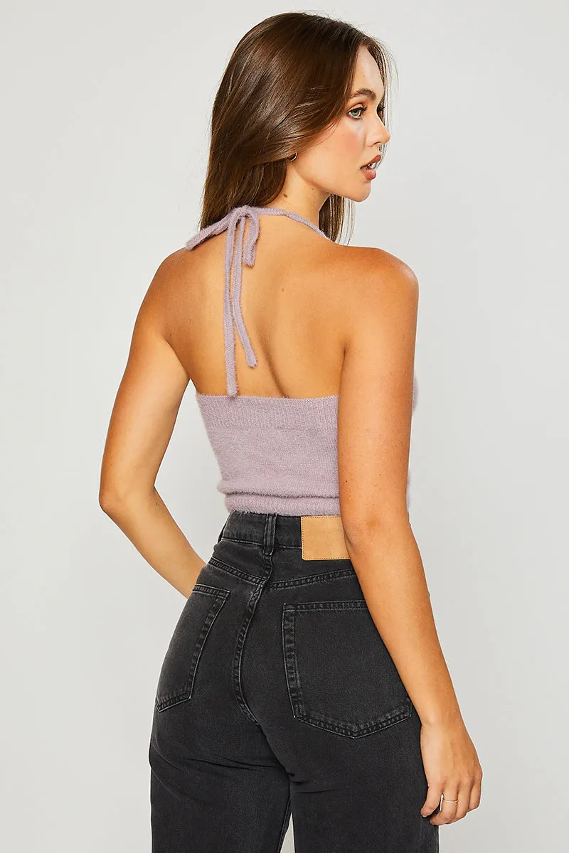 Lilac Lash Halter Top