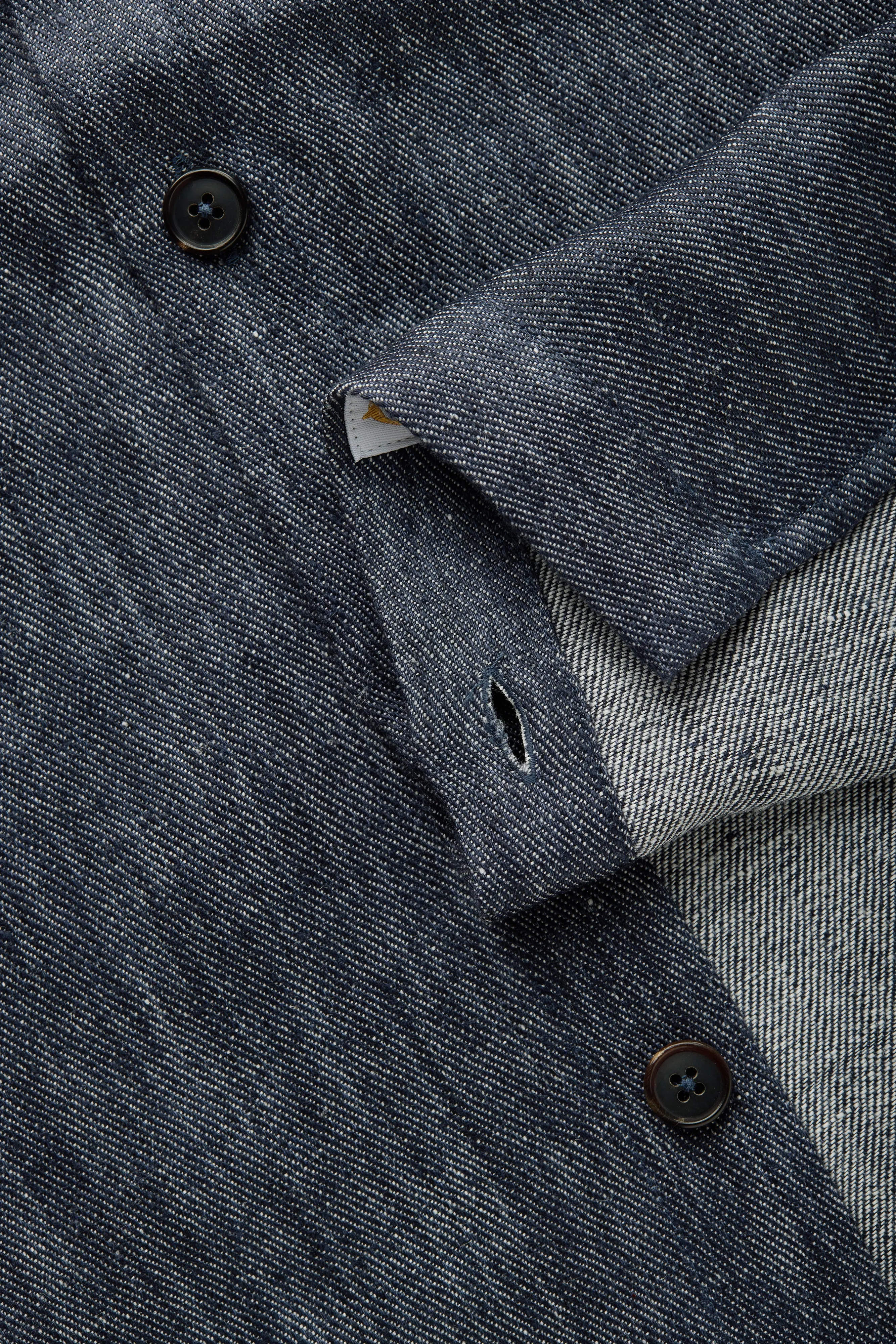 Linen Shirt Jacket Denim