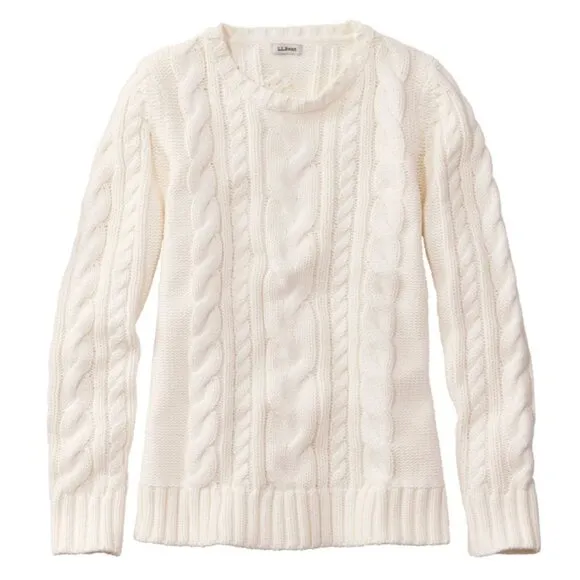 LL Bean Women's Double L® Cable Sweater, Crewneck