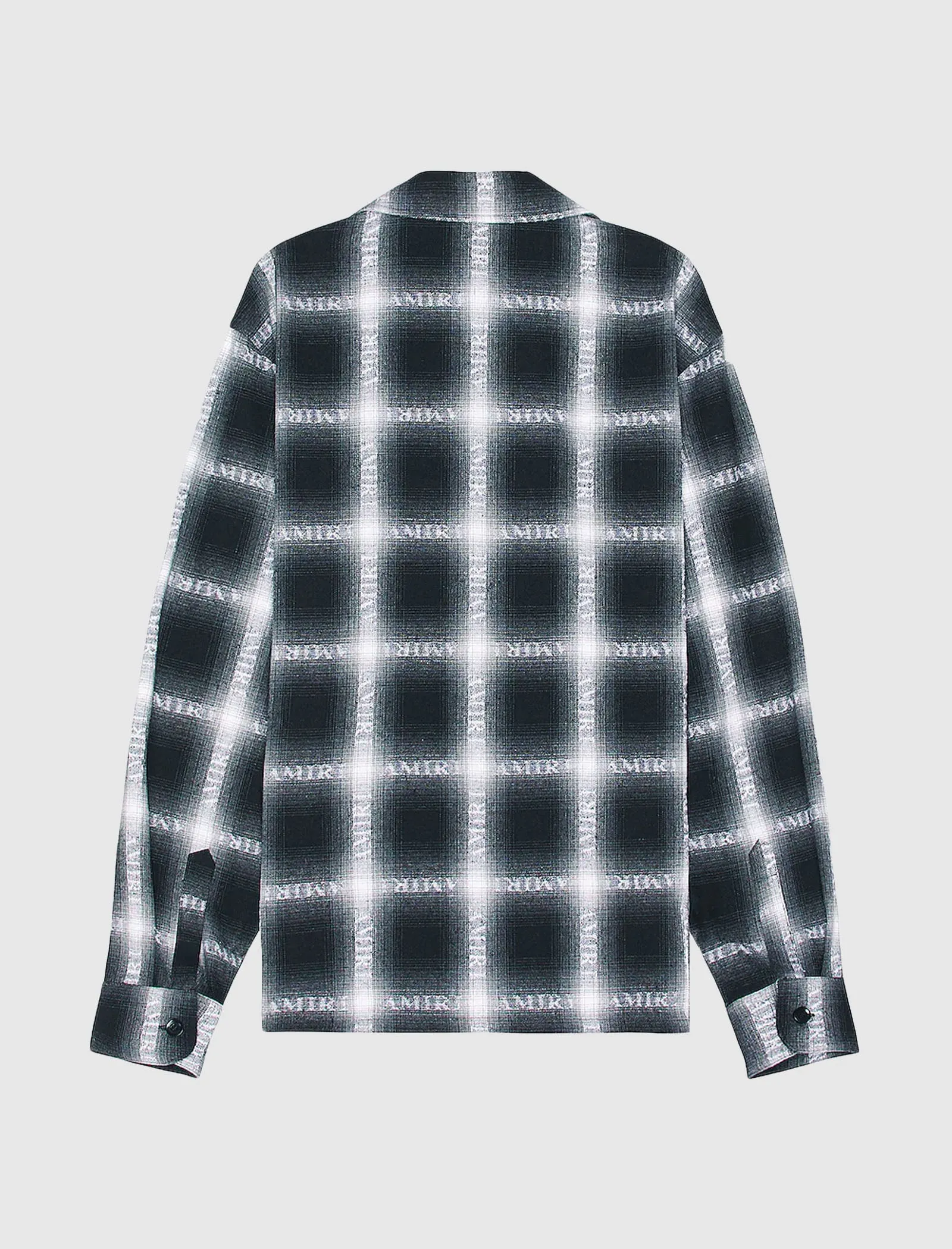 LOGO SHADOW PLAID BUTTON UP SHIRT