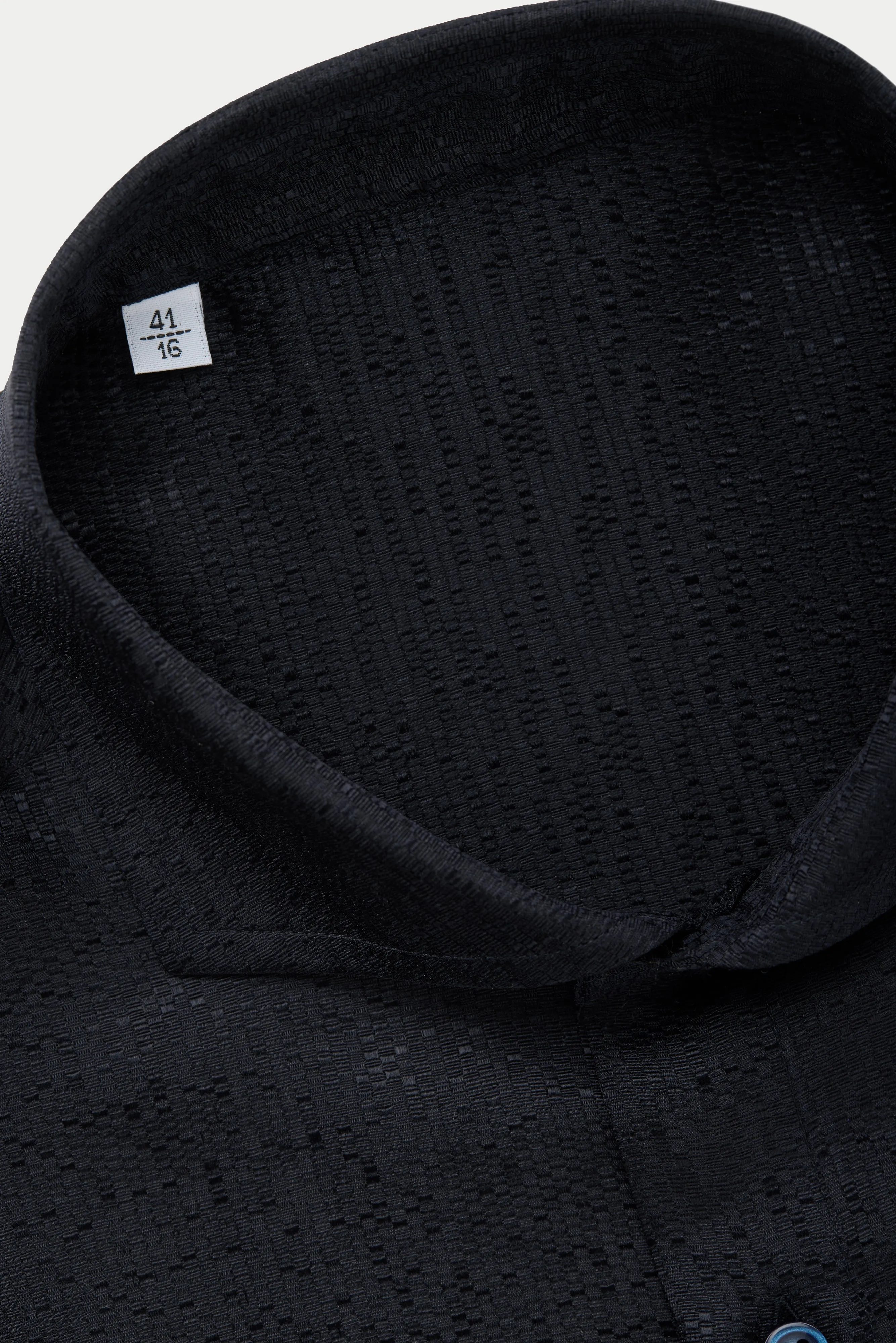 Long Sleeve Silk Jacquard Shirt Notte