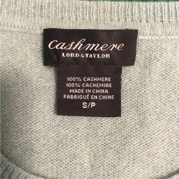 Lord&amp;taylor 100shmere striped sweater S/P