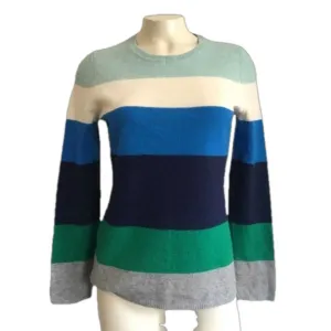 Lord&amp;taylor 100�shmere striped sweater S/P