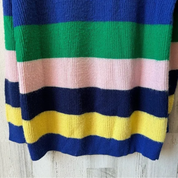 Lovers   Friends Marianne Tropical Stripe Turtleneck Oversized Sweater Size XS