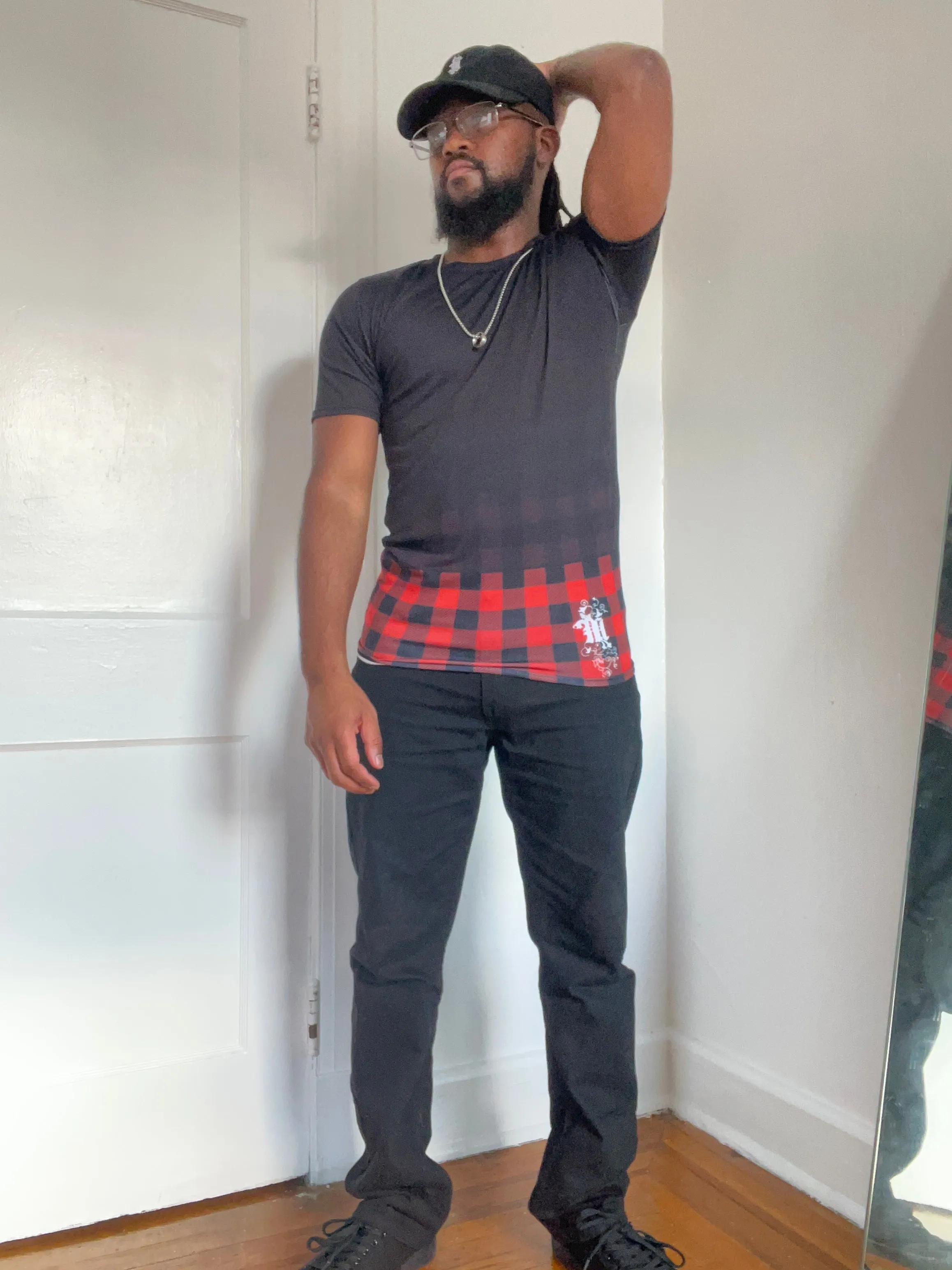 Maadish | Ombré Plaid T-shirt