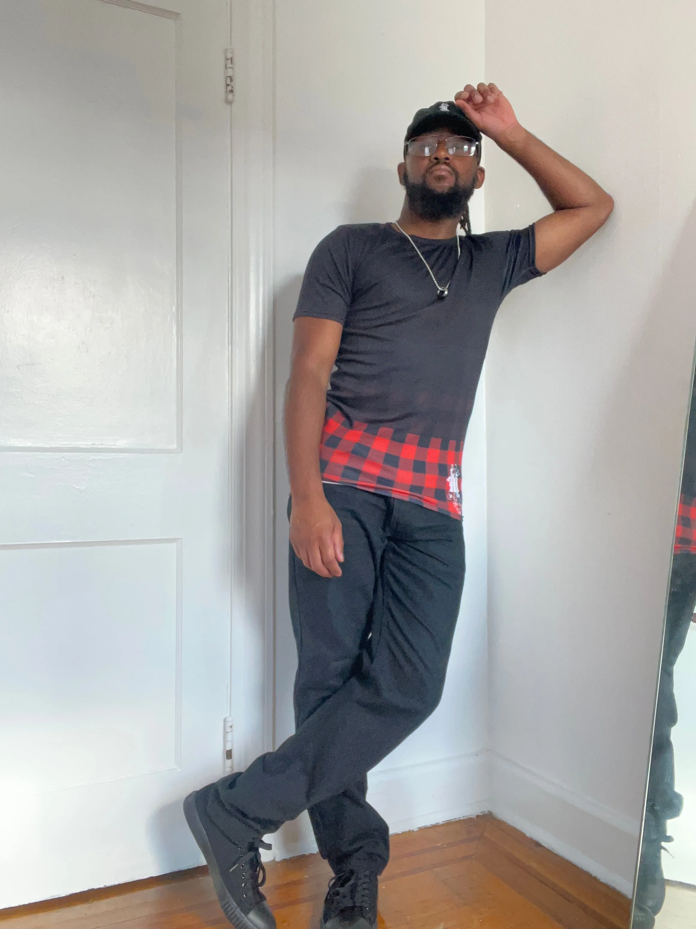 Maadish | Ombré Plaid T-shirt