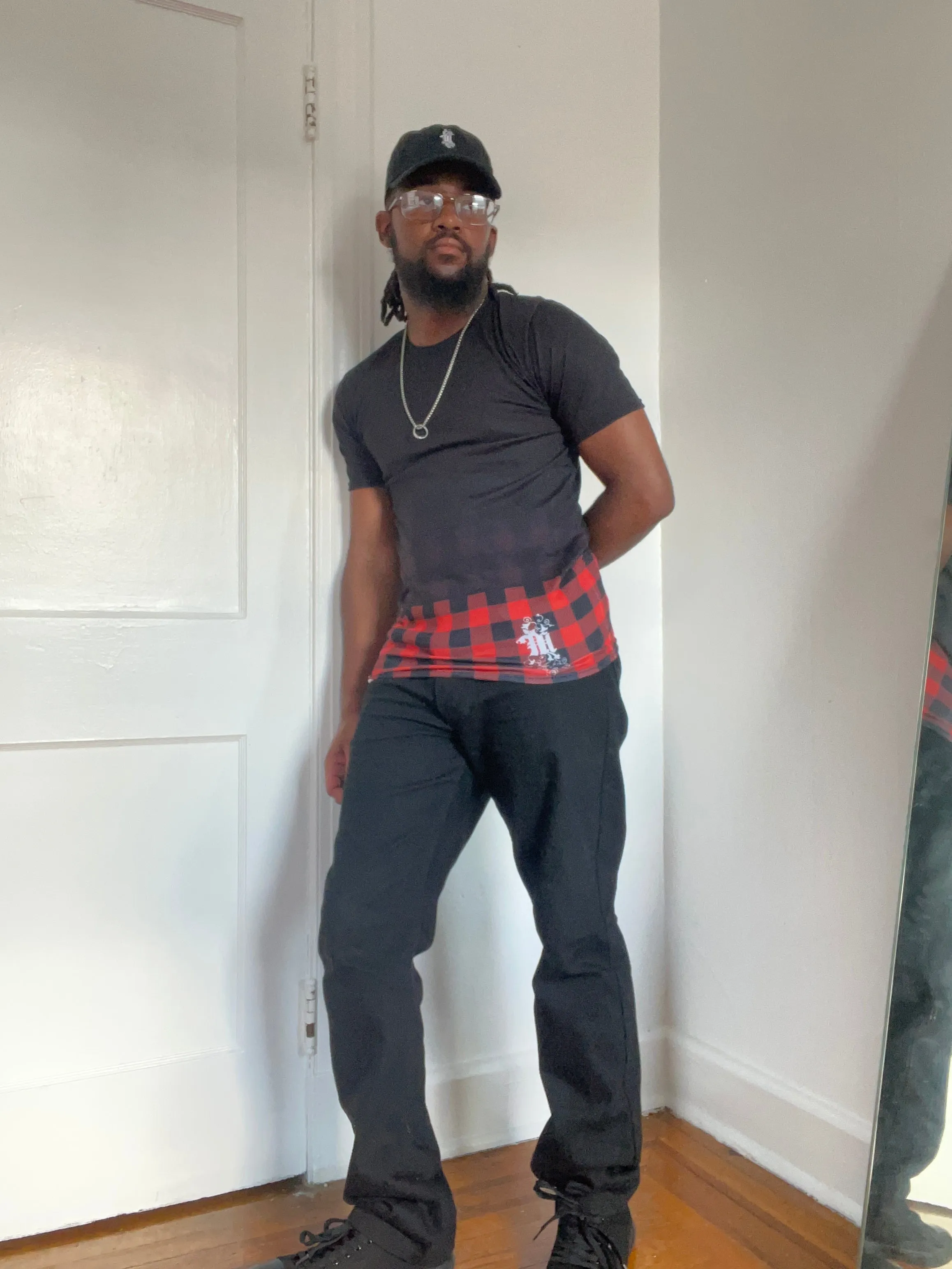 Maadish | Ombré Plaid T-shirt