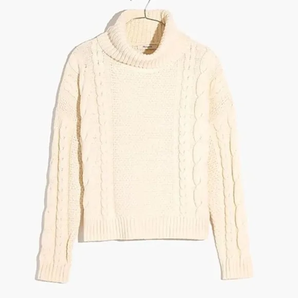 Madewell Cable Turtleneck Sweater 2X