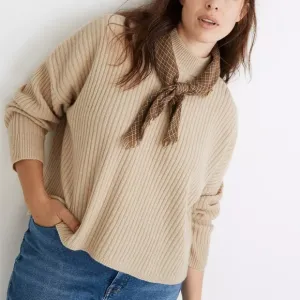 Madewell Cashmere And Wool Mockneck Sweater