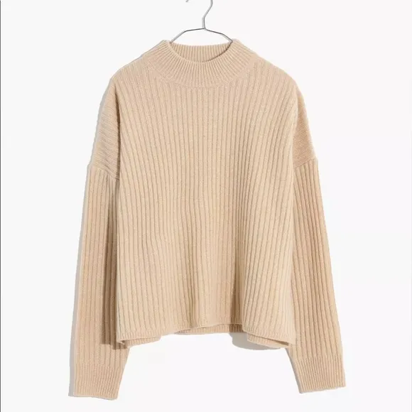 Madewell Cashmere And Wool Mockneck Sweater