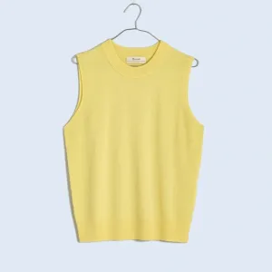 Madewell NWT (Re)sponsible Cashmere Crewneck Sweater Vest Size XS in Daffodil
