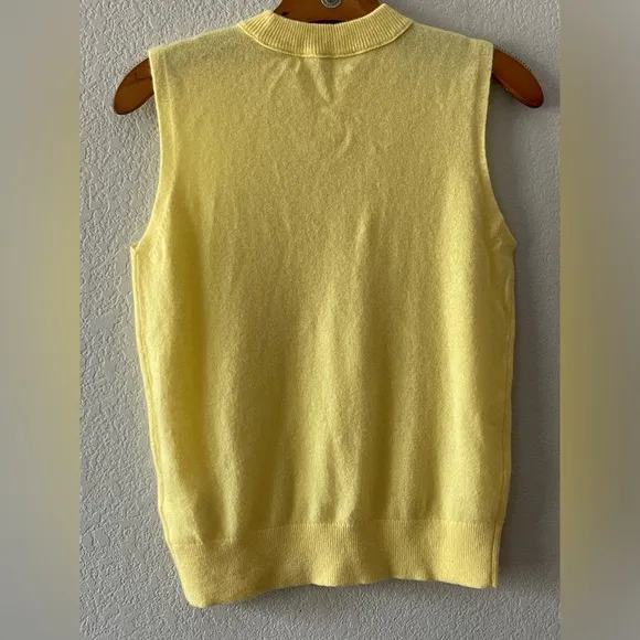 Madewell NWT (Re)sponsible Cashmere Crewneck Sweater Vest Size XS in Daffodil