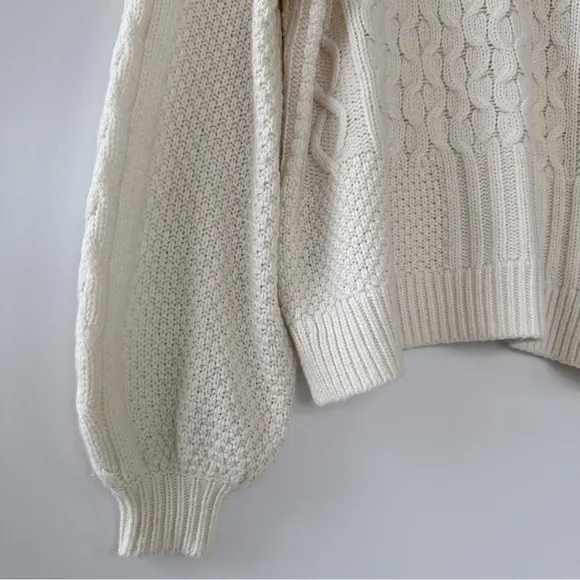 Madewell Wool Copenhagen Cable Knit Sweater