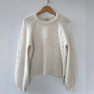 Madewell Wool Copenhagen Cable Knit Sweater