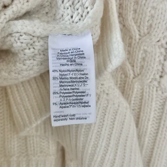 Madewell Wool Copenhagen Cable Knit Sweater