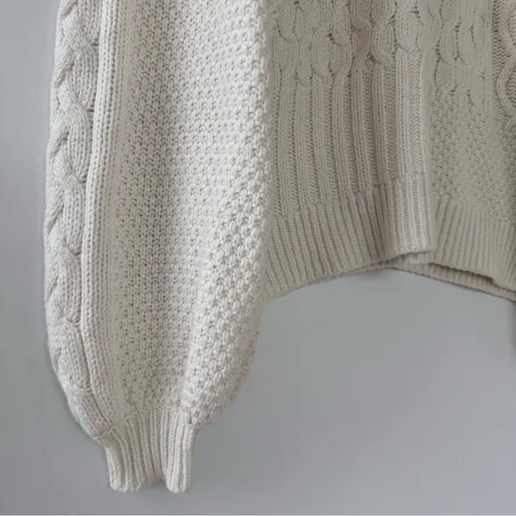 Madewell Wool Copenhagen Cable Knit Sweater