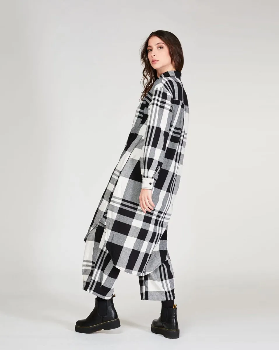 Madras Plaid Button-Up Shirtdress