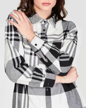 Madras Plaid Button-Up Shirtdress