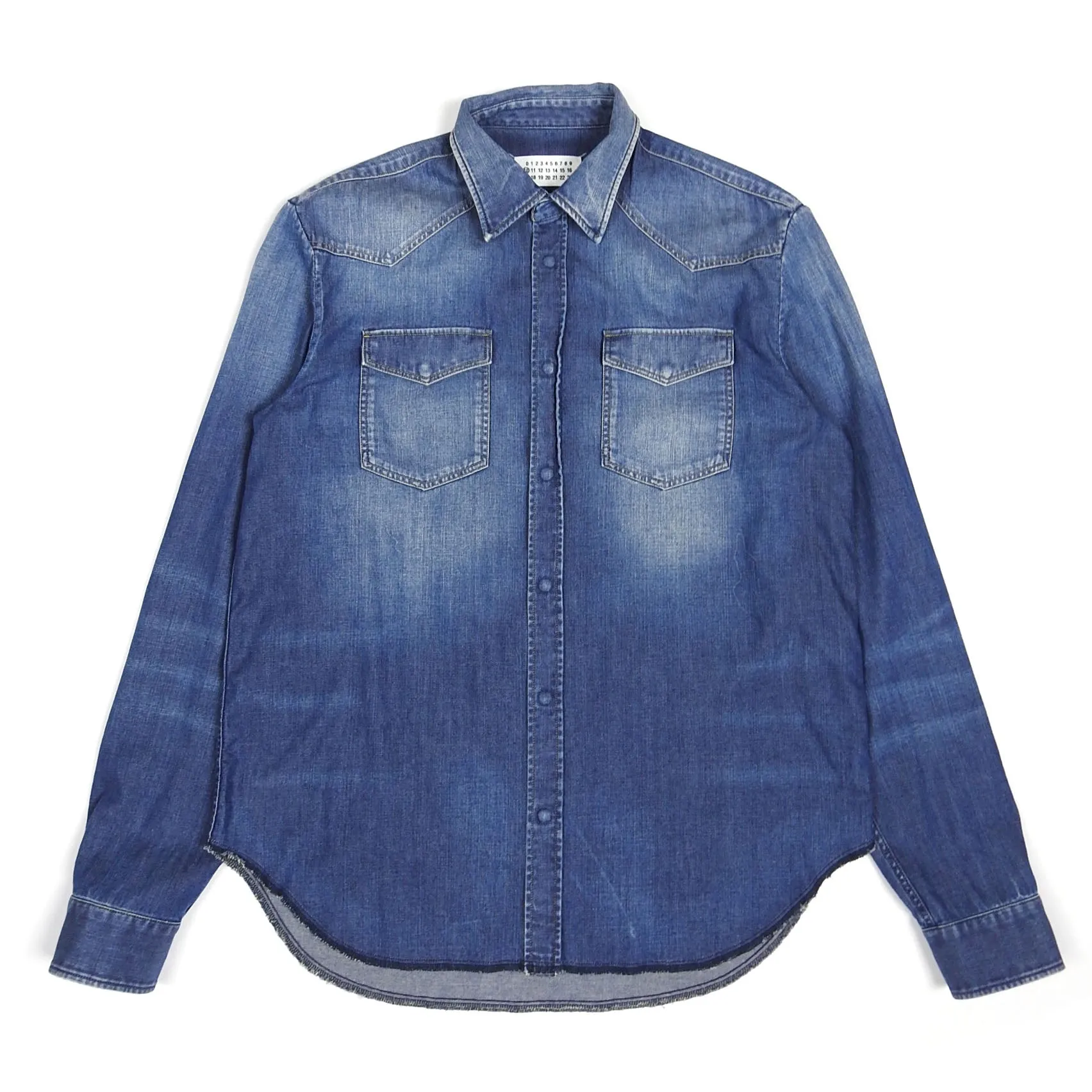 Maison Margiela Denim Snap Button Western Shirt Size 48