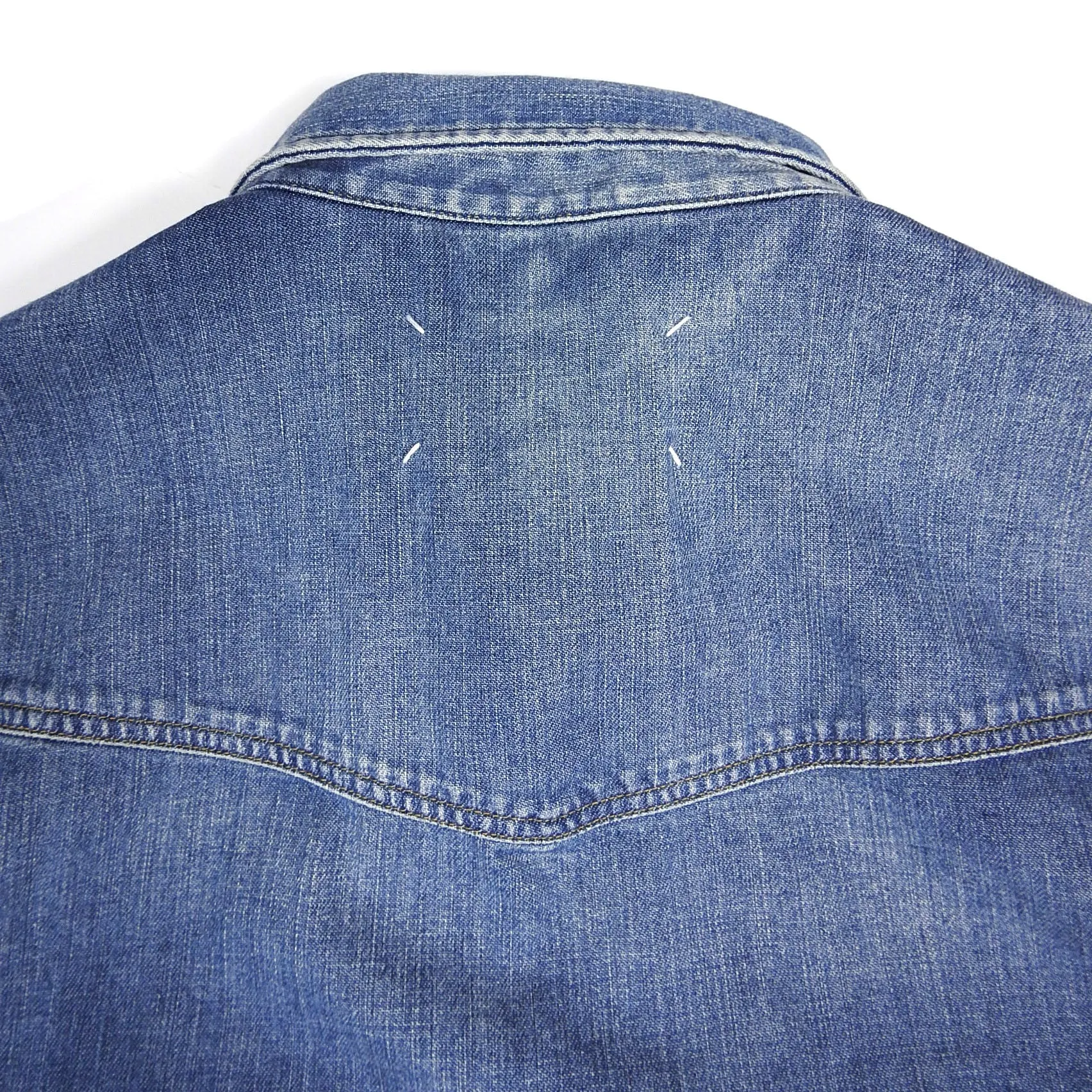 Maison Margiela Denim Snap Button Western Shirt Size 48