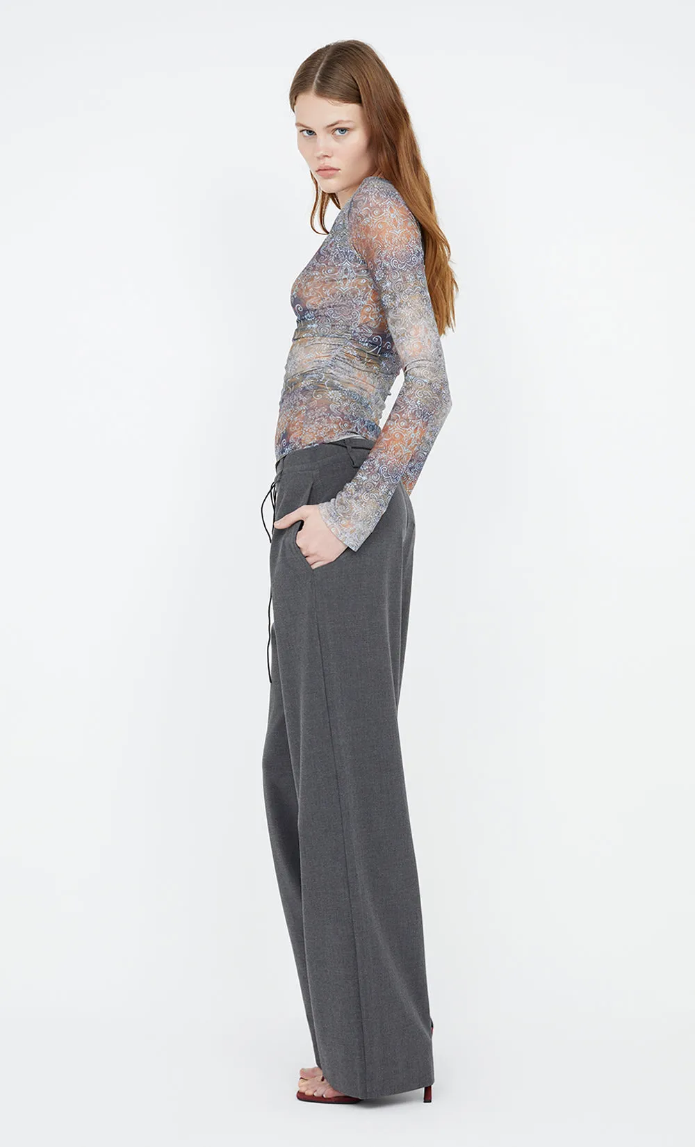 MALAYA LONG SLEEVE TOP - SKYFIRE OMBRE