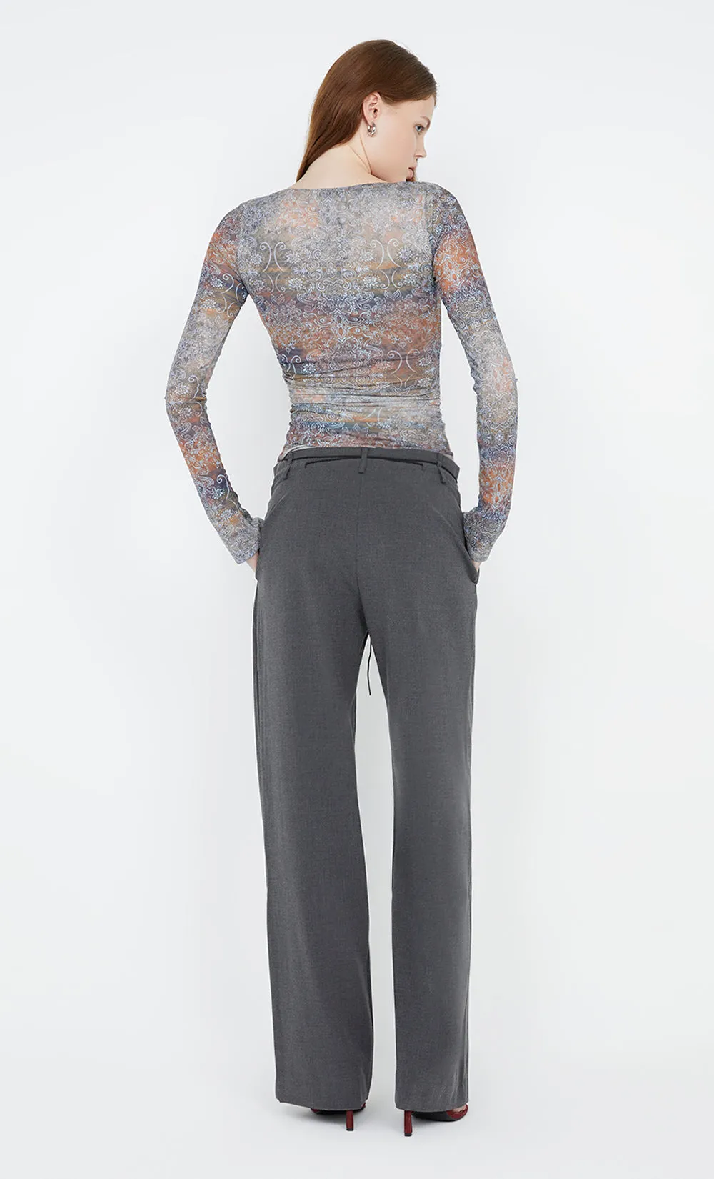 MALAYA LONG SLEEVE TOP - SKYFIRE OMBRE