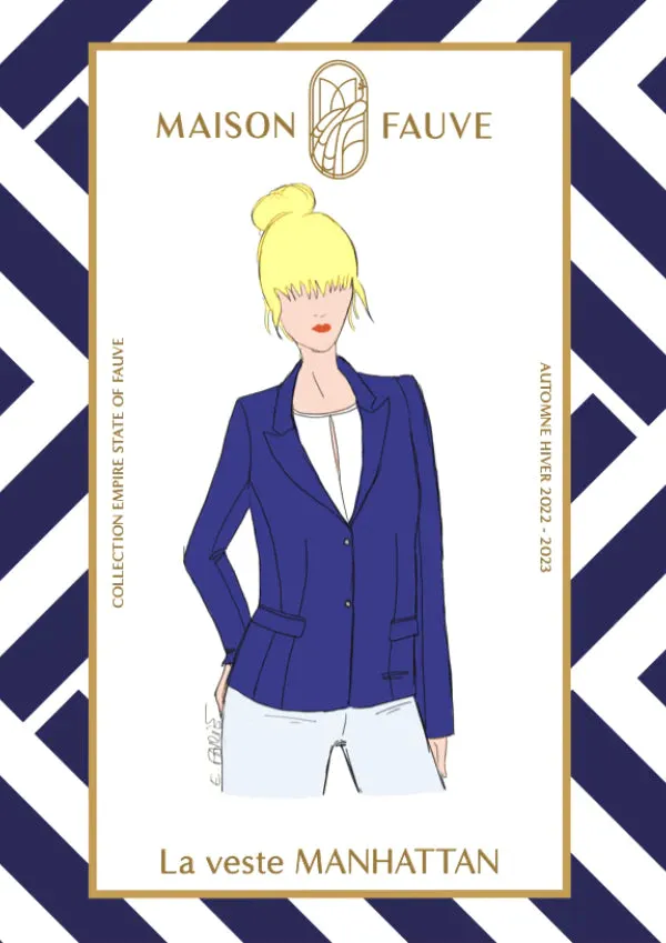 MANHATTAN veste blazer patron de couture pochette - MAISON FAUVE