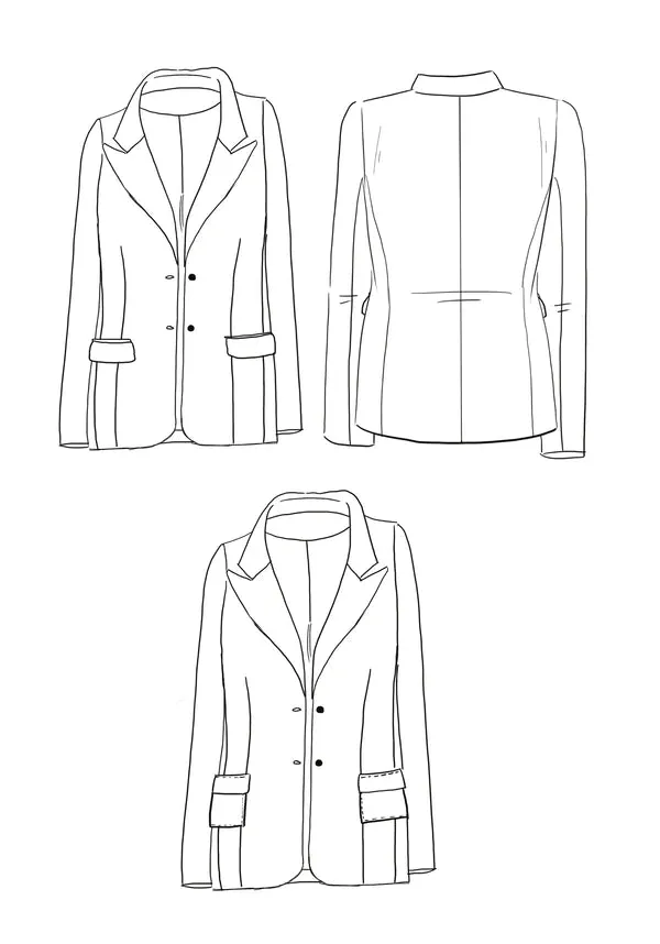 MANHATTAN veste blazer patron de couture pochette - MAISON FAUVE