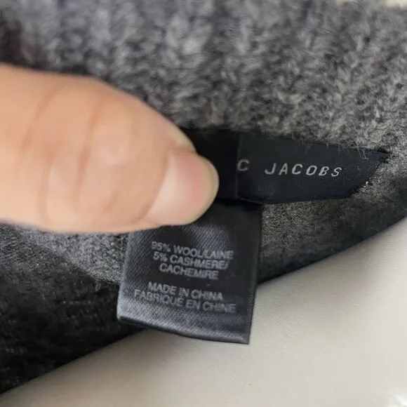 Marc By Marc Jacobs Gray Y2K Asymmetrical Wool Cashmere Sweater Tunic
