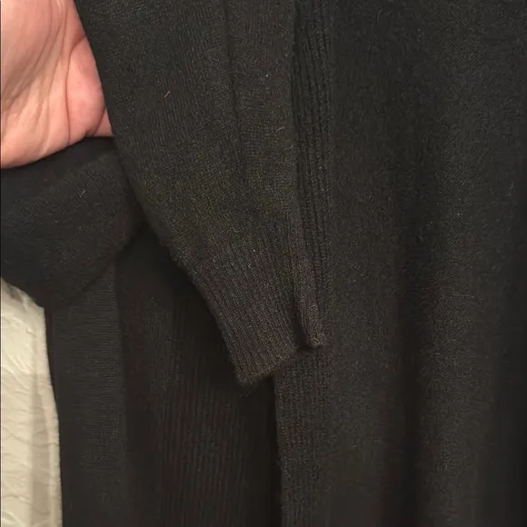 Mariyaab Cashmere Black Women Open Cardigan Sweater size L