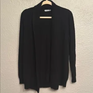 Mariyaab Cashmere Black Women Open Cardigan Sweater size L