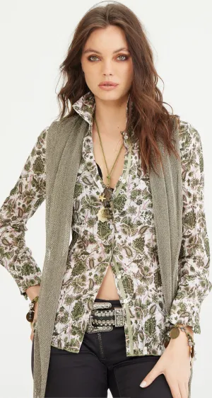 MARRAKECH TARRAGON BUTTON DOWN SHIRT