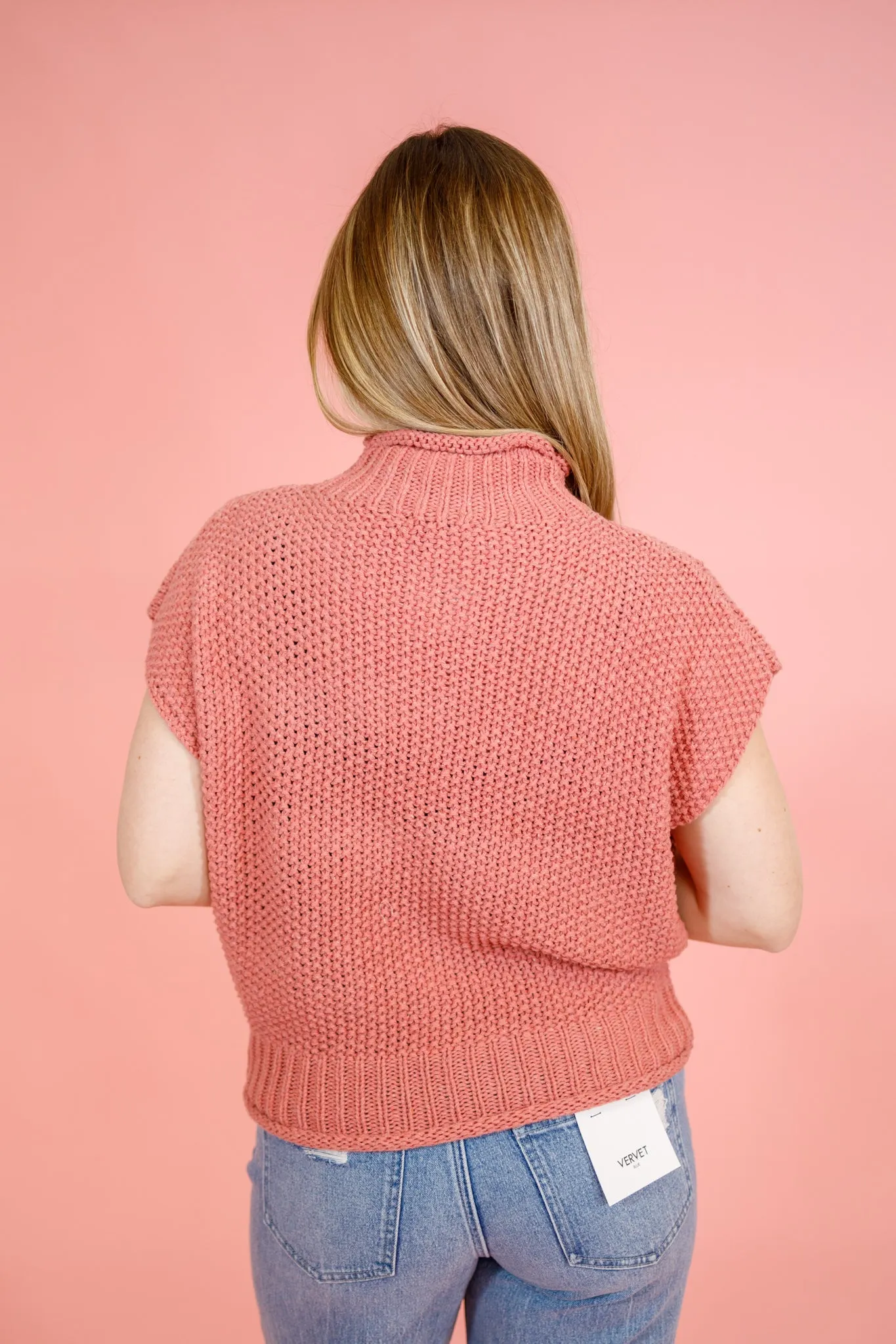 Marsala Mock Neck Sweater Top