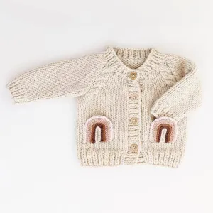 Mauve Rainbow Pocket Cardigan Sweater Baby & Toddler