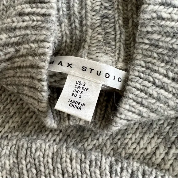 Max Studio button back turtleneck sweater